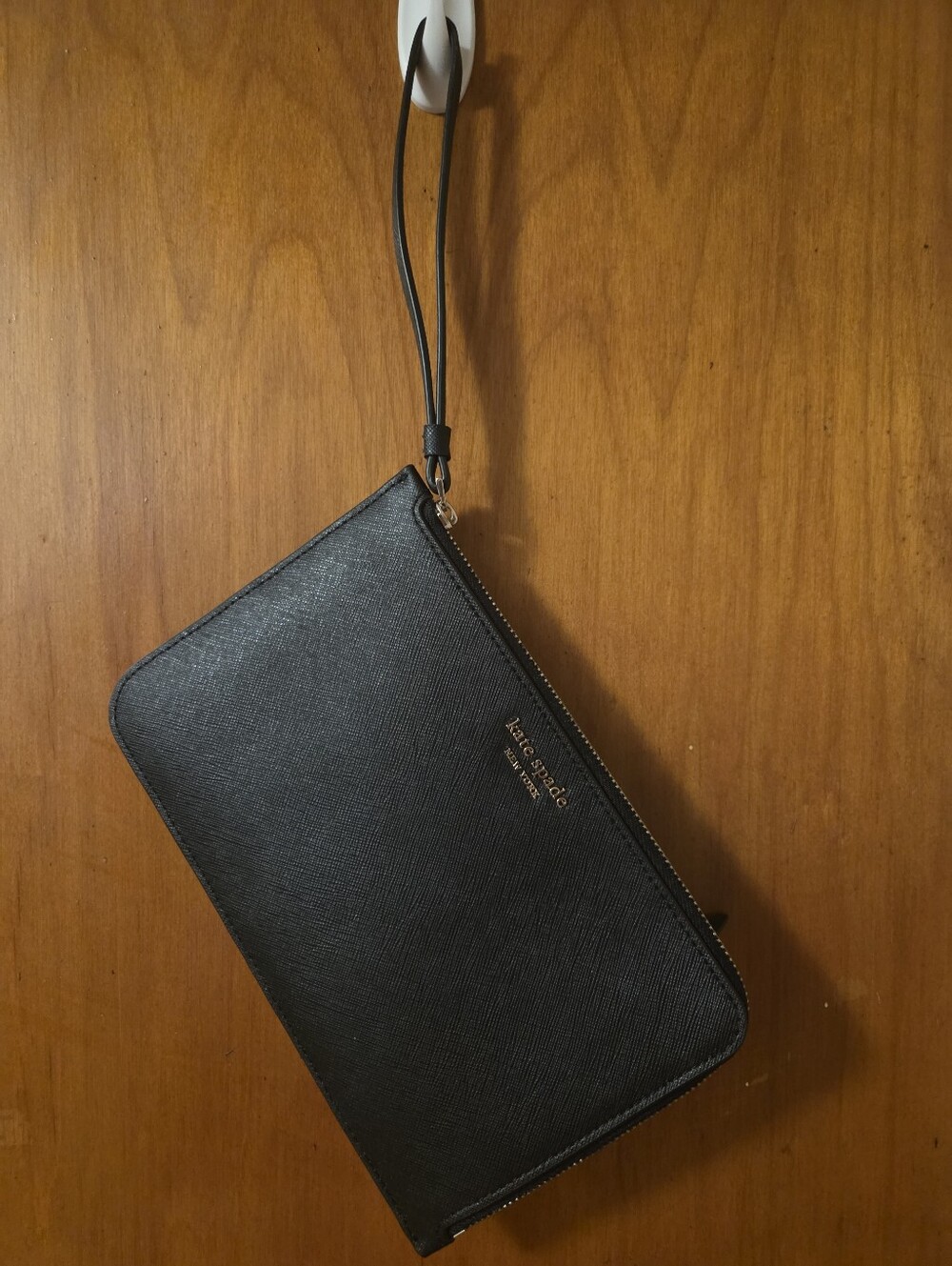 Kate Spade Black Leather Wristlet Wallet